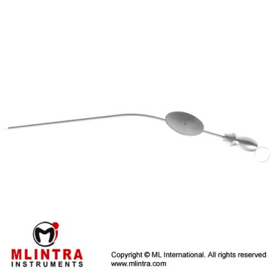 Baron-Schuknecht Suction Tube With Finger Cutt Off Stainless Steel, Working Length - Diameter 75 mm - 1.0 mm Ø
